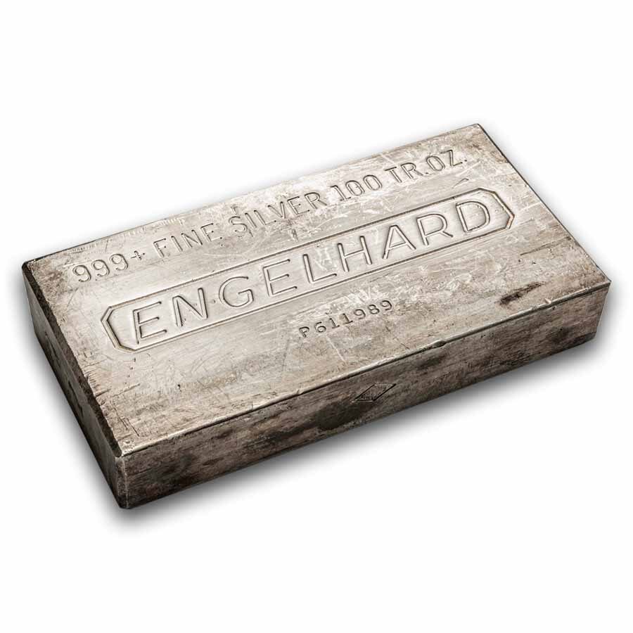 100 oz Silver Bar - Engelhard (Struck, CSRCO Stamp)