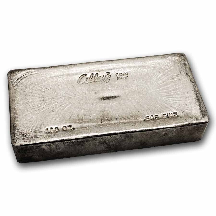 100 oz Silver Bar -Allen's Coin Shop