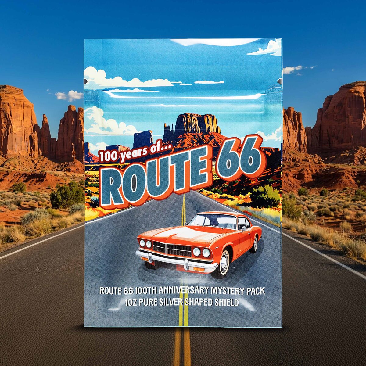 1 oz Silver Miles on Route 66 Colorized State Shield Mystery Pack
