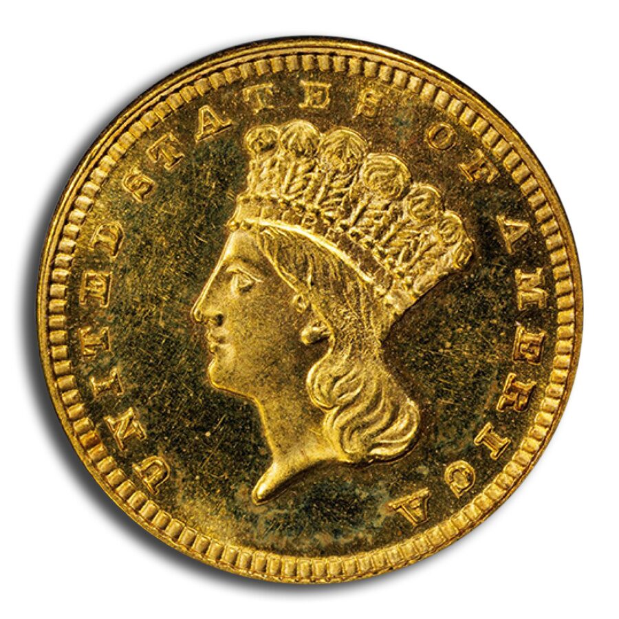 1888 $1 Indian Head Gold PR-65 PCGS CAC