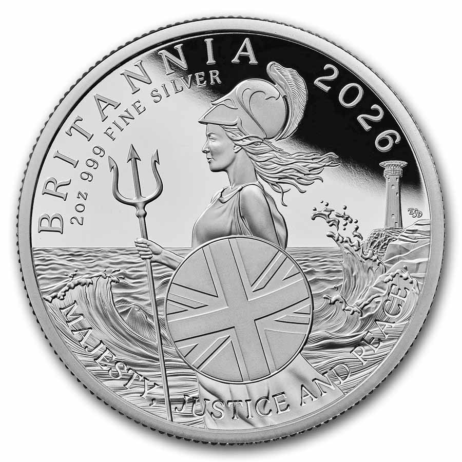 2026 Great Britain 2 oz Silver Proof Britannia (w/ Box & COA)