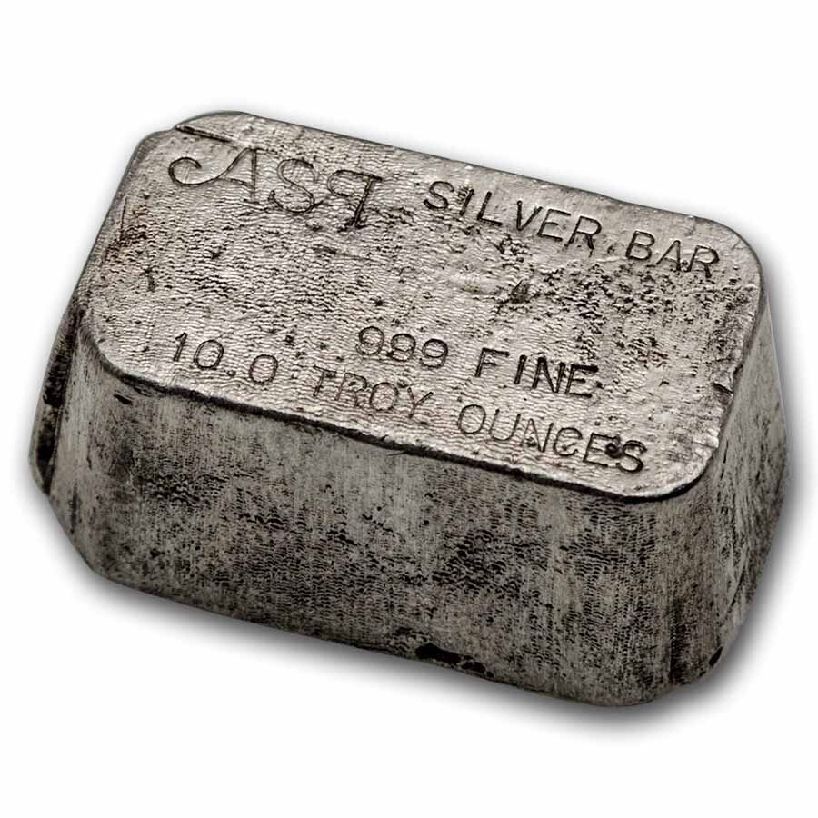 10 oz Silver Bar - Vintage ASI