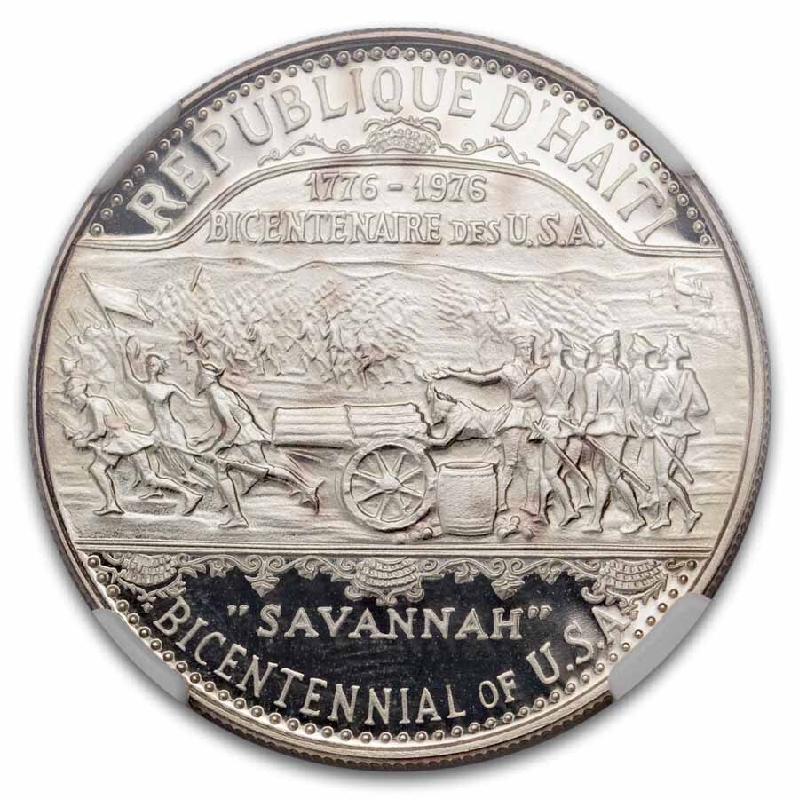 1974 Haiti Proof Silver 25 Gourdes USA Bicentennial PF-67 NGC
