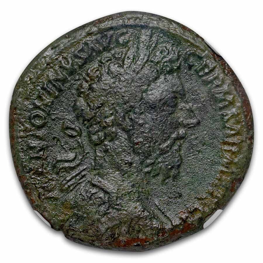 Roman Sestertius Marcus Aurelius (161-180 AD) F NGC