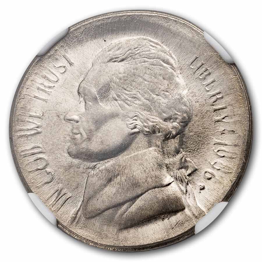 1996-P Major Broadstruck Jefferson Nickel BU NGC