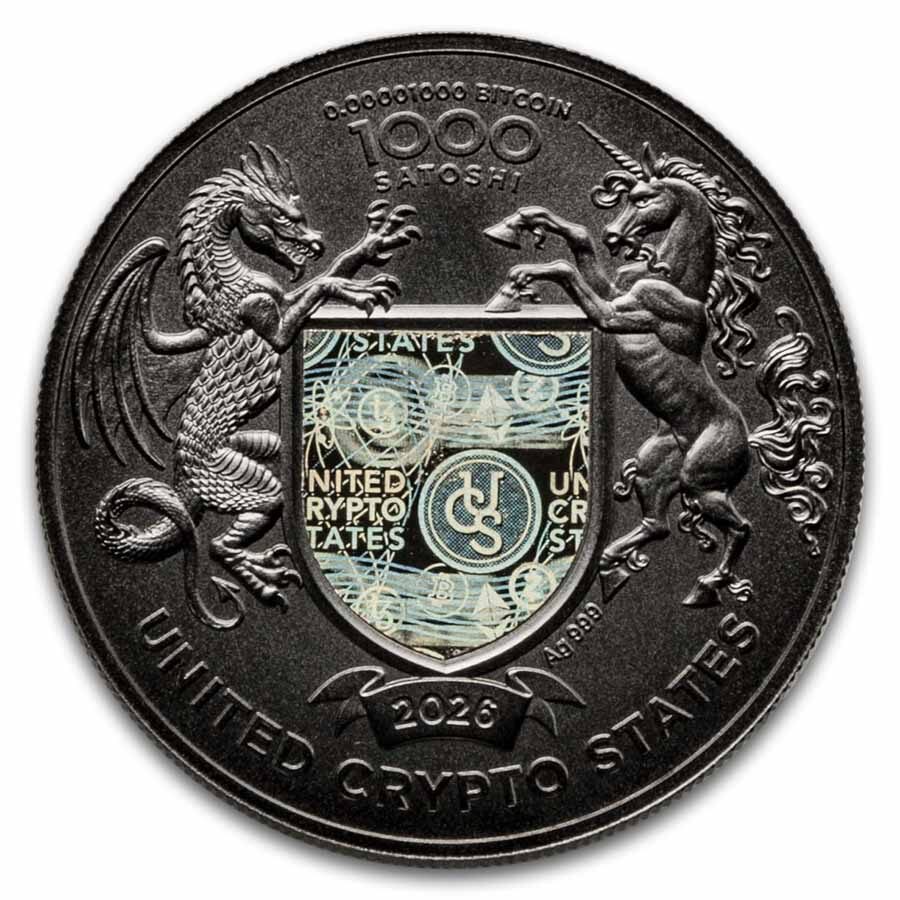 2026 Ukraine The Land of Freedom United Crypto States 1 oz Silver