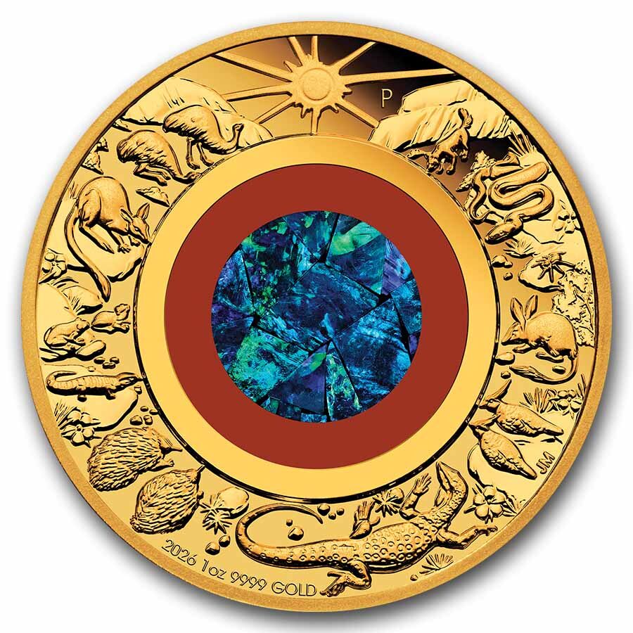2026 AUS 1 oz Gold Wonders of Australia Opal PR-70 PCGS FS