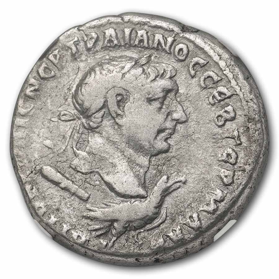 Tyre, Phoenicia AR Tetradrachm Trajan 98-117 AD Ch Fine NGC