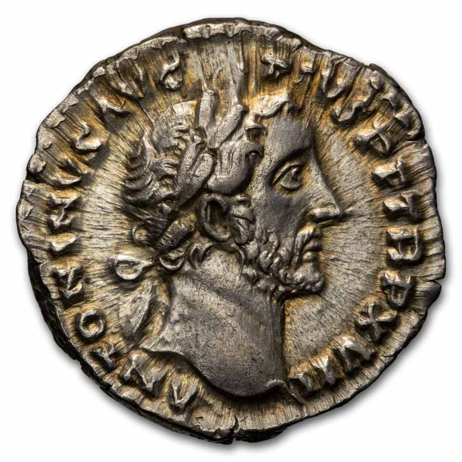 Roman Empire AR Denarius Anton. Pius 138-161 AD Ch AU RIC III 231