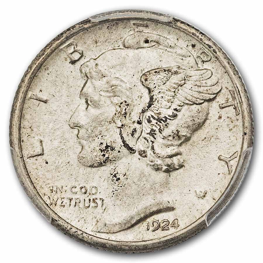 1924-S Mercury Dime AU-58 PCGS