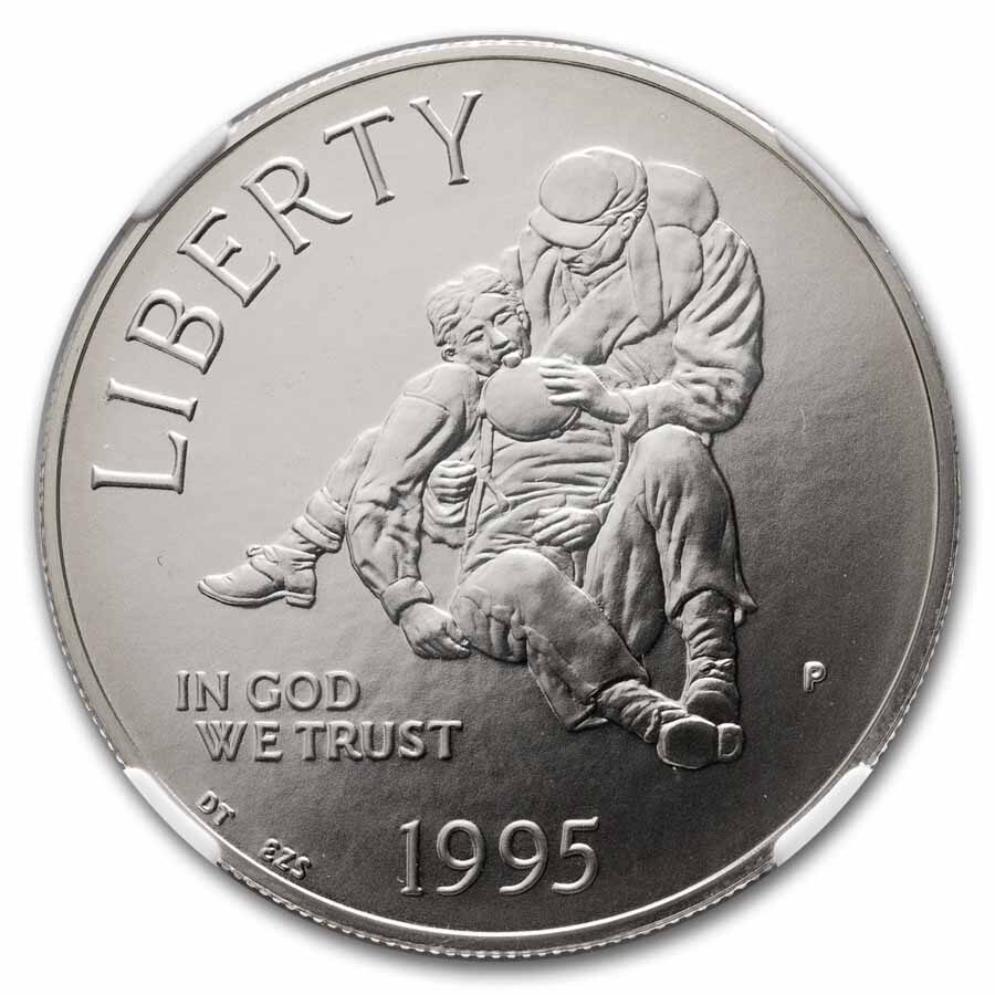 1995-P Civil War $1 Silver Commem MS-70 NGC