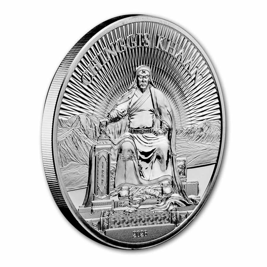 2026 Mongolia 1 oz Silver Chinggis Khaan Proof (w/ Box & COA)