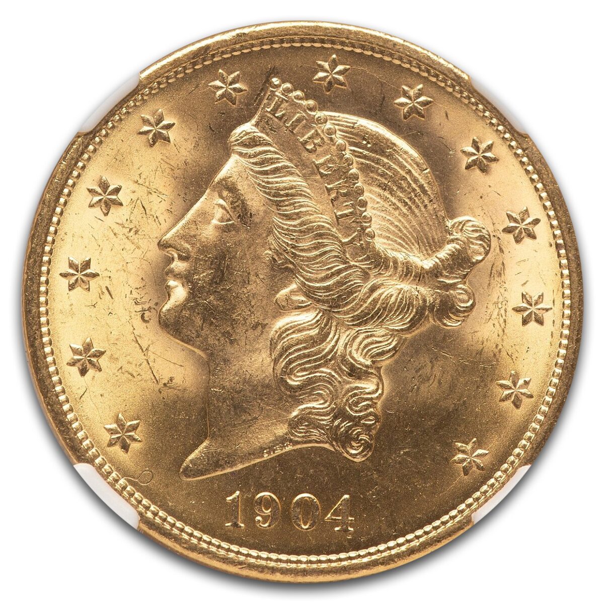 1904 $20 Liberty Gold Double Eagle MS-63+ NGC CAC