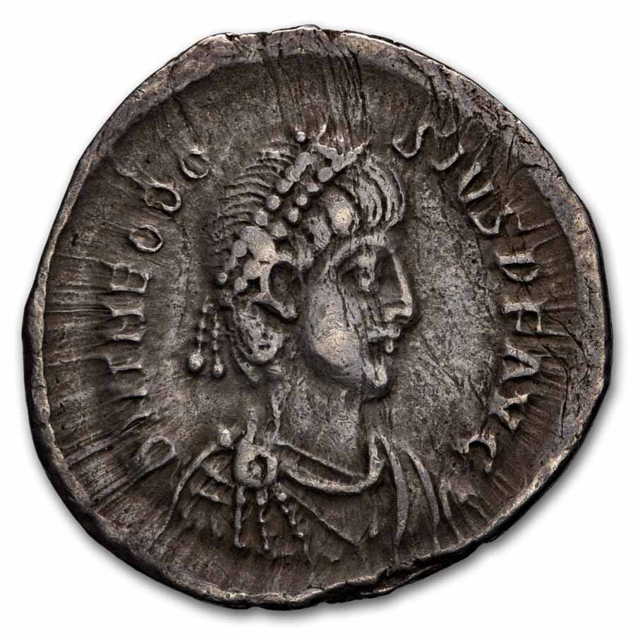 Eastern Roman AR Siliqua Theod. II 408-450 AD XF (RIC 385)