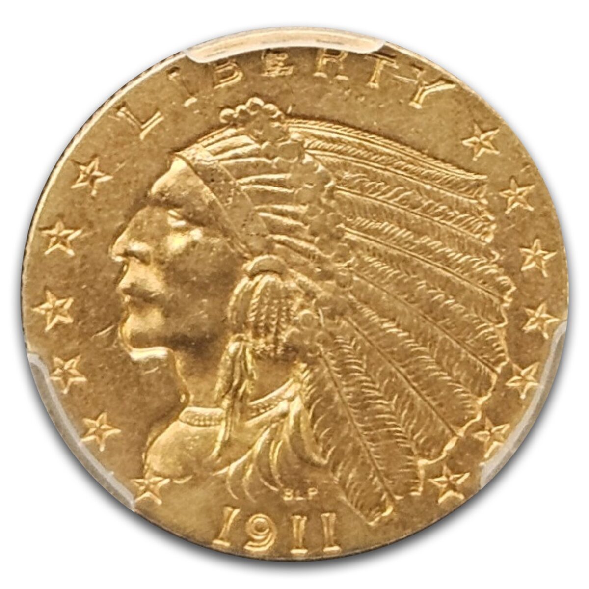 1911-D $2.50 Indian Gold Quarter Eagle AU-53 PCGS CAC