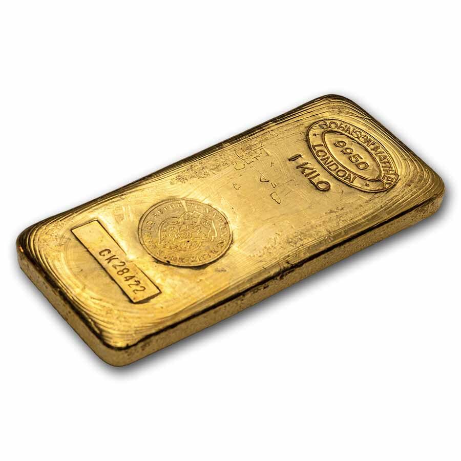 1 kilo Gold Bar - Johnson Matthey-London (Republic National Bank)