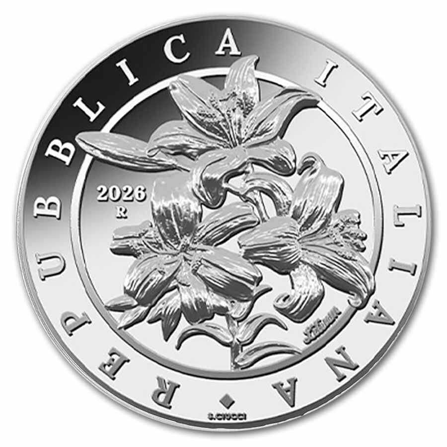 2026 Italy 1 oz Silver Flora & Fauna - The Lily MS-70 PCGS (FS)