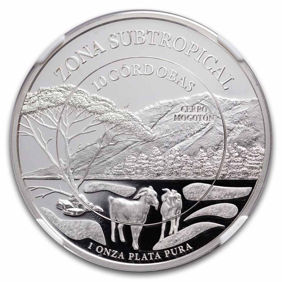 2018 Nicaragua Proof Silver 10 Cordobas Cerro Mogoton PF-69 NGC