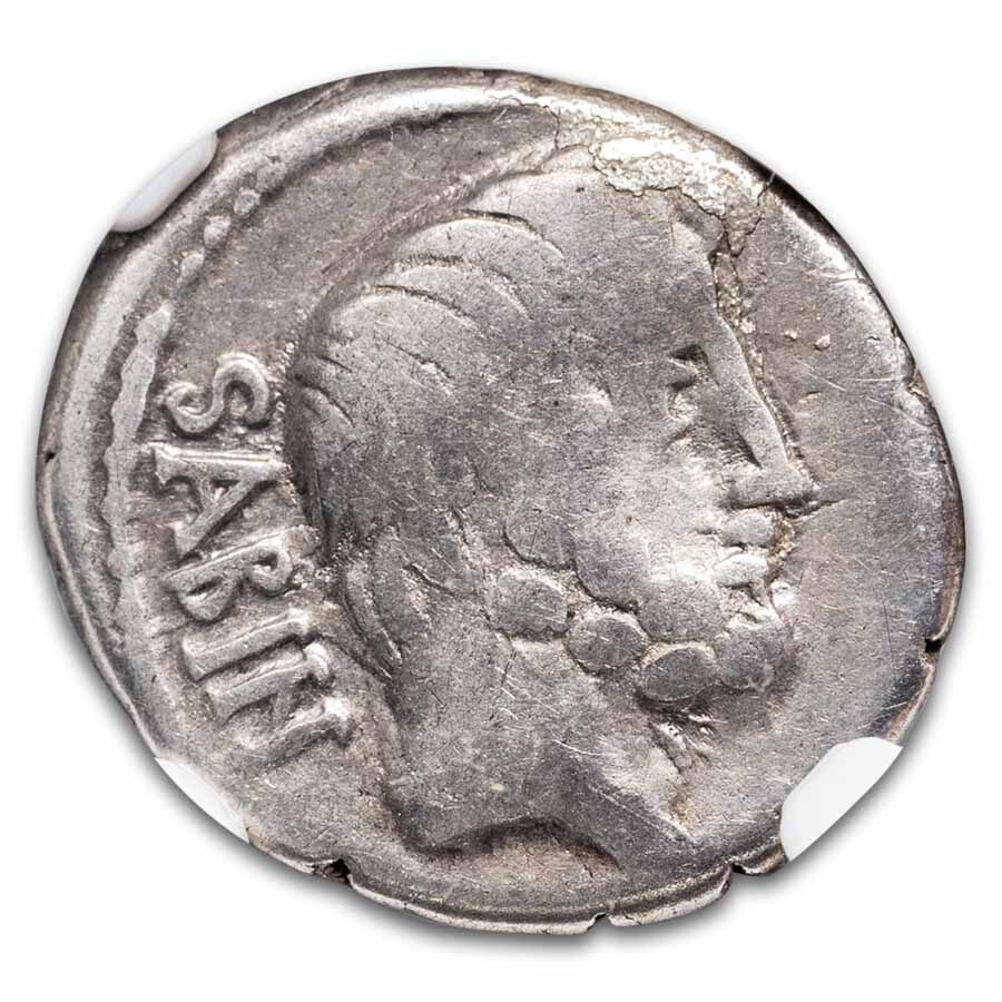Roman Republic AR Denarius L. Sabinus (89 BC) F NGC (Cr-344/3)