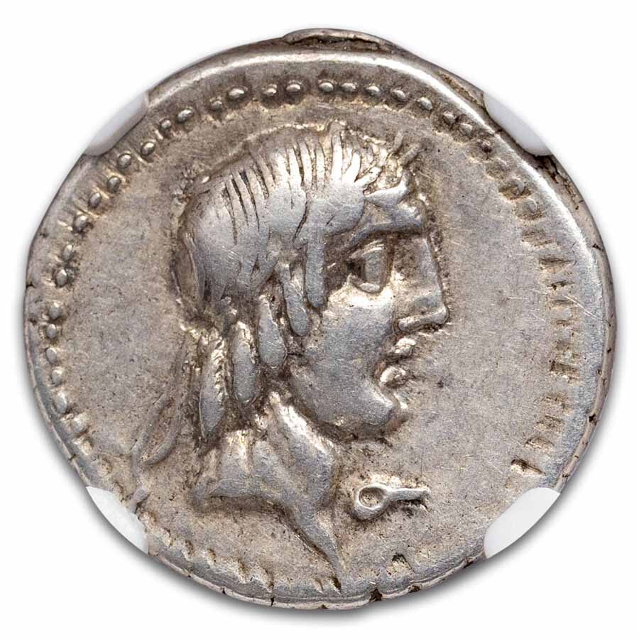 Roman Republic AR Denarius Piso Frugi (90 BC) VF NGC (Cr-340/1)