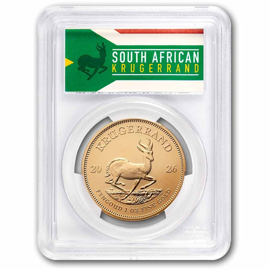 2026 South Africa 1 oz Gold Krugerrand MS-69 PCGS