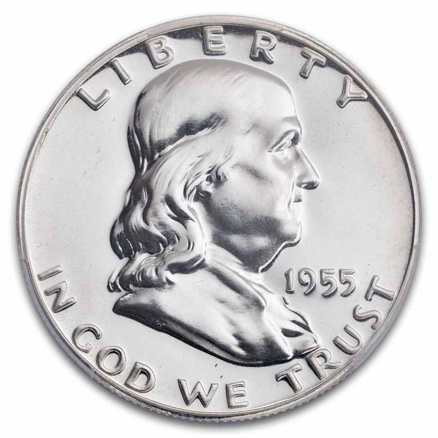 1955 Franklin Half Dollar PR-68 Cameo PCGS