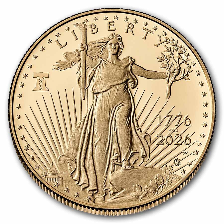2026-W Proof 1/2 oz Gold Eagle Dual Date PR-70 PCGS (FS, 250th)