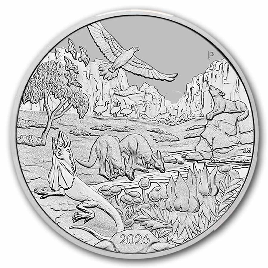 2026 AUS 1 oz Platinum Wonders of Australia-Outback MS-70 PCGS FS