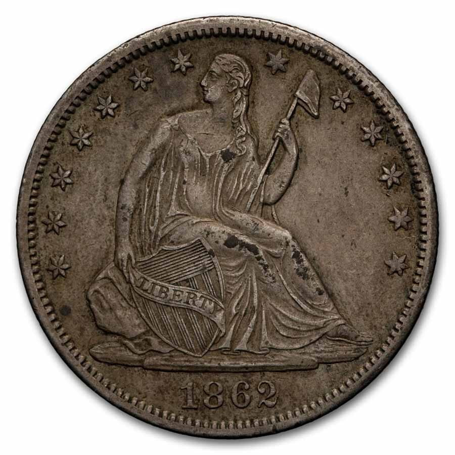 1862-S Liberty Seated Half Dollar AU