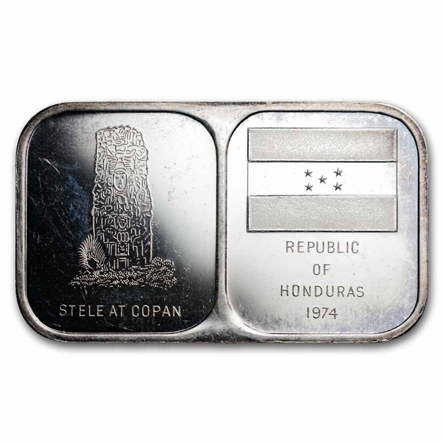 1 oz Silver Bar - Rosario Resources (Random Motif)