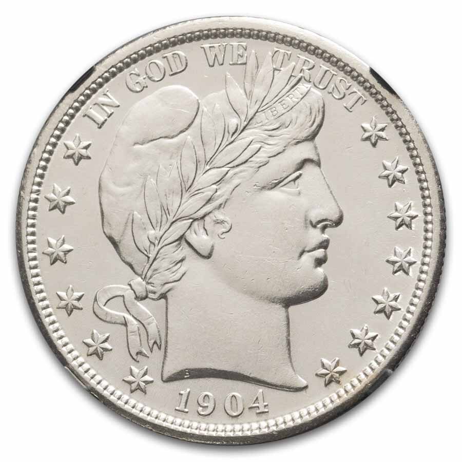 1904 Barber Half Dollar AU-58 NGC