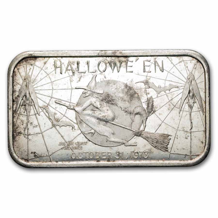 1 oz Silver Art Bar - Madison Mint (Halloween 1973, Scruffy)