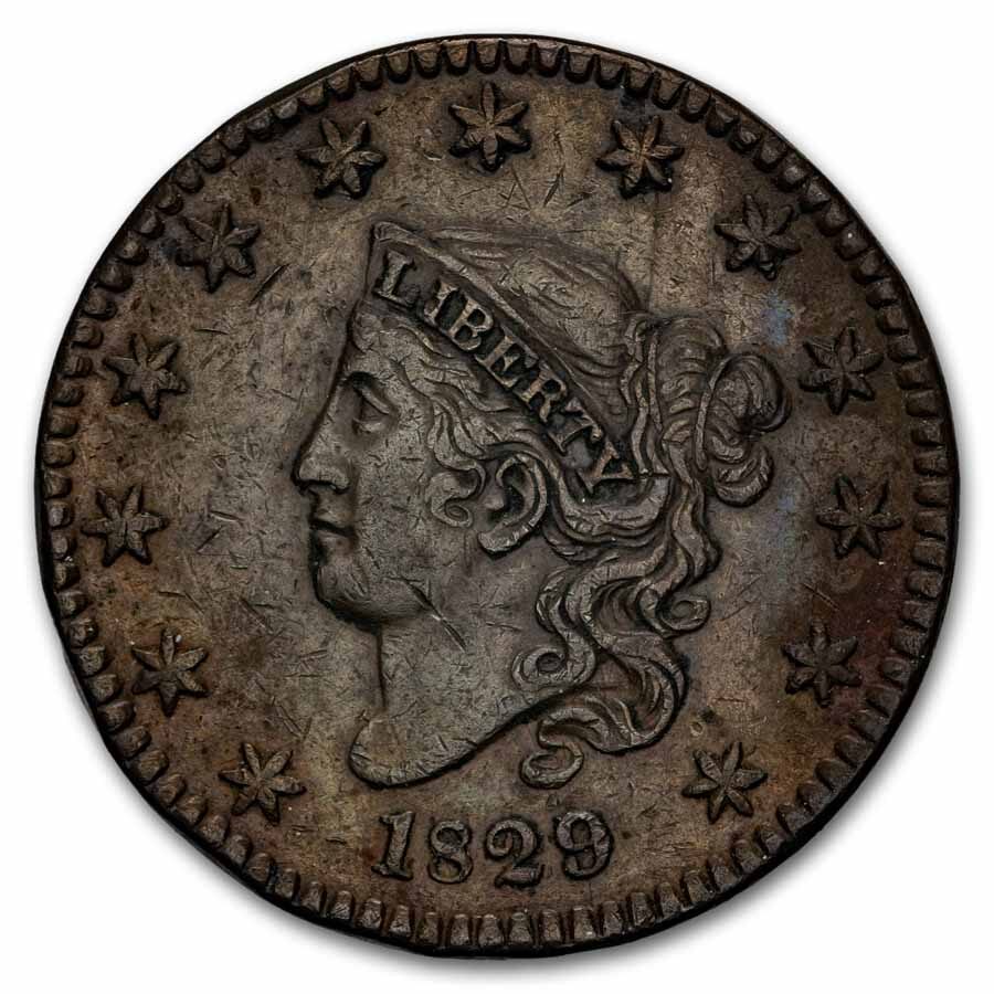 1829 Large Cent Large Letters XF