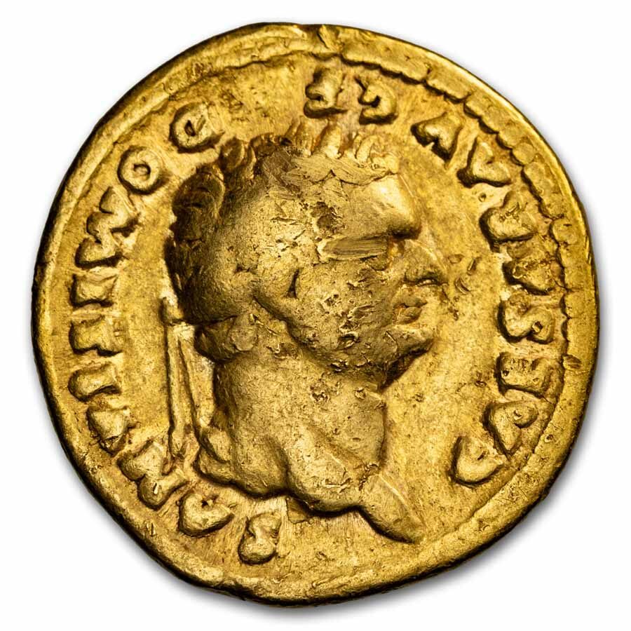 Roman Gold Aureus Emperor Domitian (81-96 AD) VG (RIC II 960)
