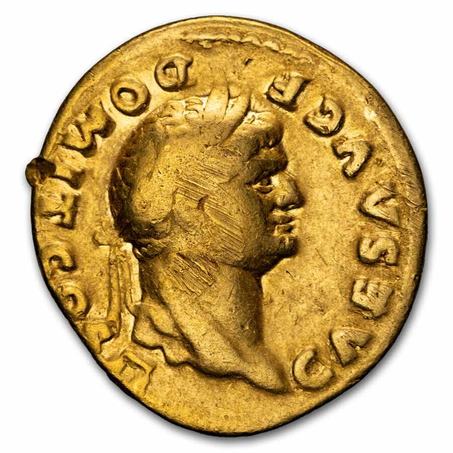 Roman Gold Aureus Emperor Domitian (81-96 AD) Fine (RIC 540)