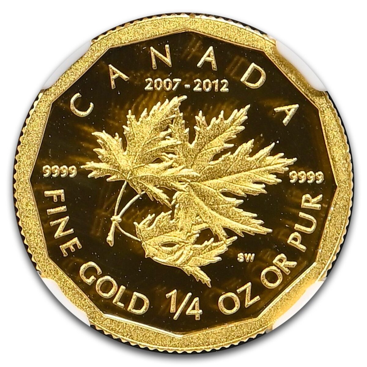 2012 Canada 1/4 oz Gold Maple Leaf PF-70 NGC (Million Strike)
