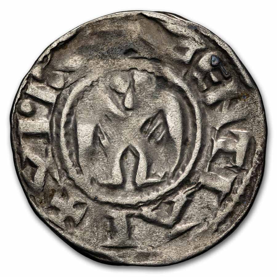 France Bishops of Valance AR Denier (1157-1276 AD)