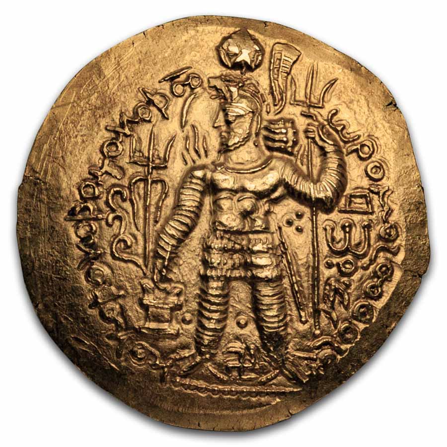 India Kushano-Sassanian Gold Dinar Hormizd I (265-295 AD) AU