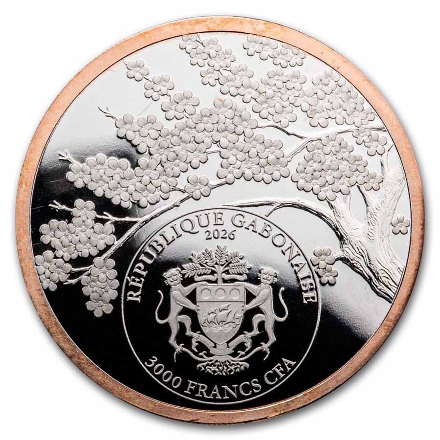 2026 Gabon 1/4 oz Platinum The Ultimate Blossom (with Box & COA)