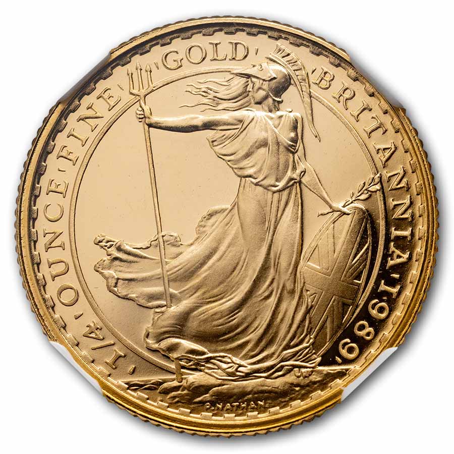 1989 Great Britain 1/4 oz Gold Britannia Proof PF-69 NGC