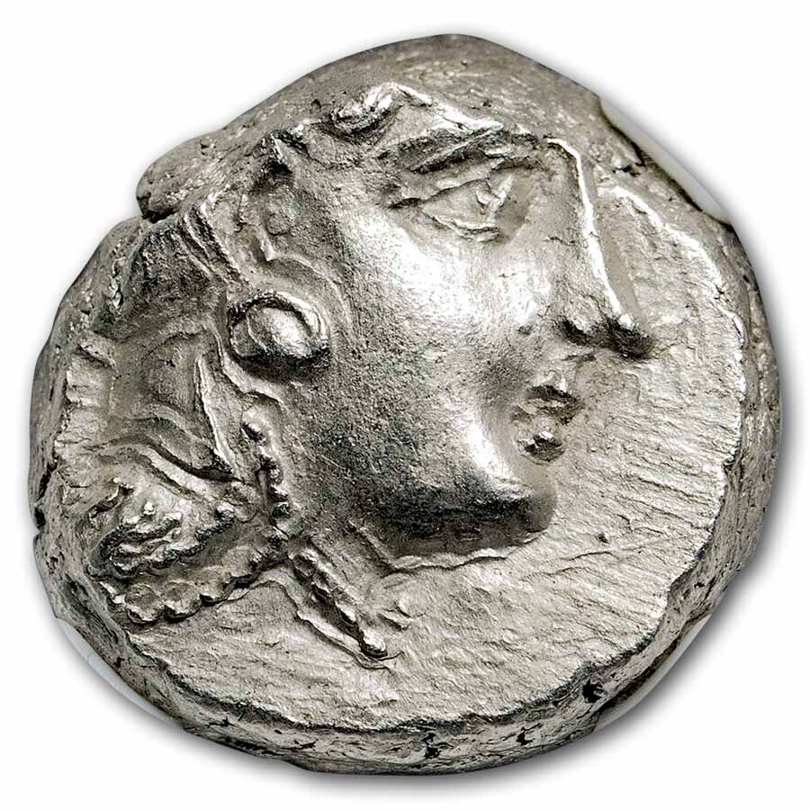 Attica Athens Silver Tetradrachm Owl (353-294 BC) Ch AU NGC 3/3