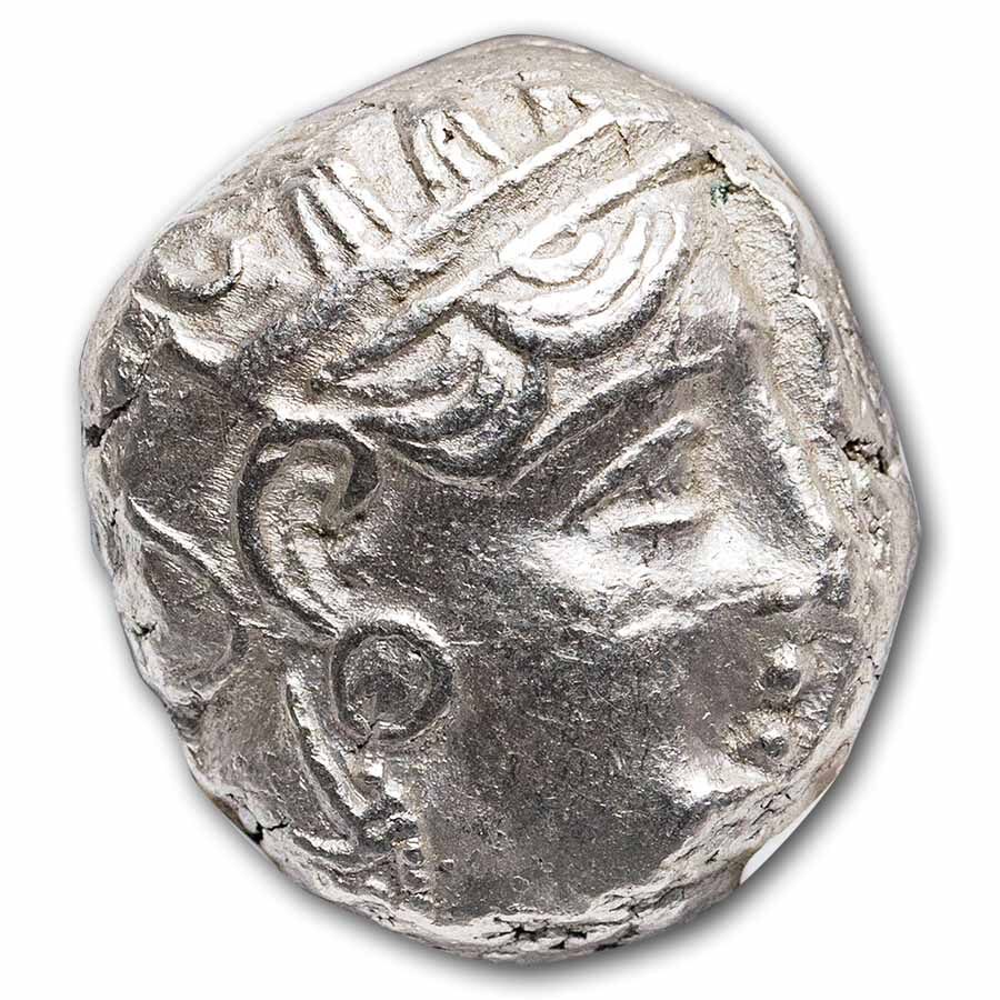 Attica Athens Silver Tetradrachm Owl (353-294 BC) Ch XF NGC 4/2
