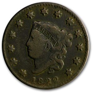 1822 Large Cent Fine