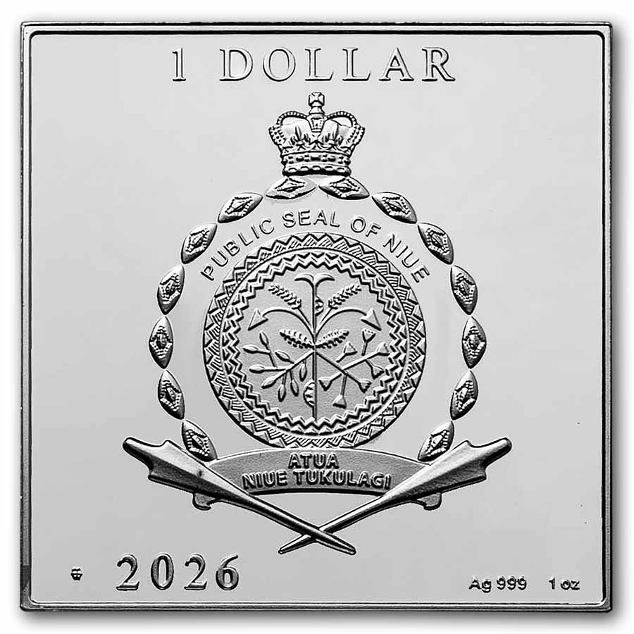 2026 Niue 1 oz Silver Paul Cézanne Painting: The Card Players