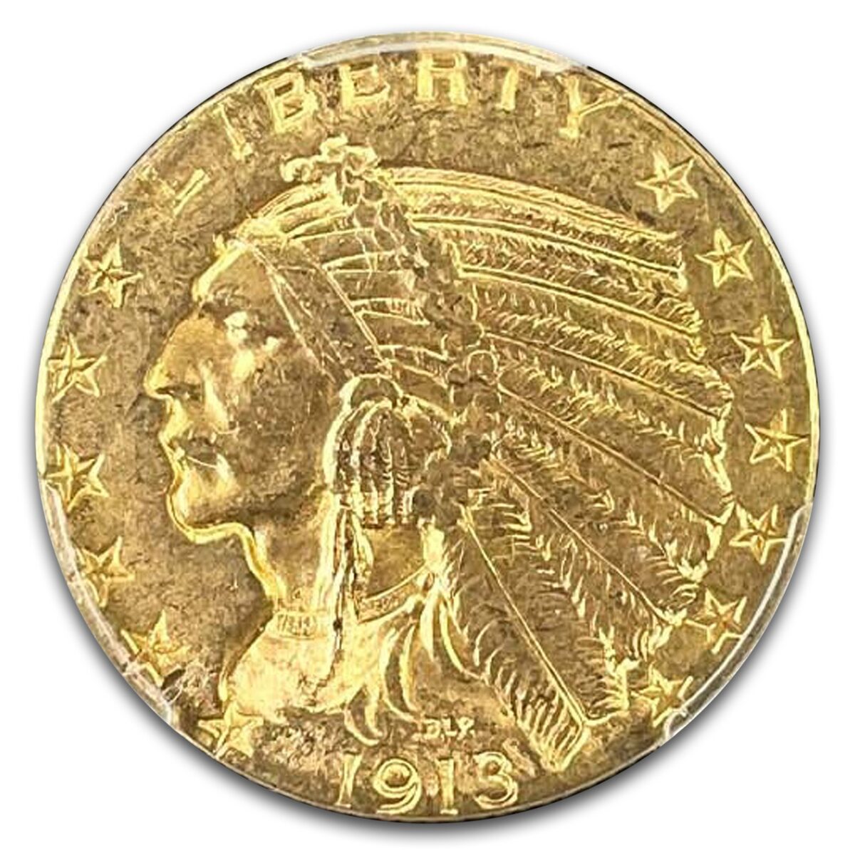1913 $5 Indian Gold Half Eagle MS-63+ PCGS CAC