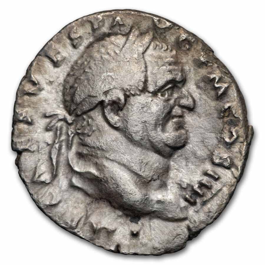Roman Empire AR Denarius Vespasian (69-79 AD) Ch VF (RIC 362)