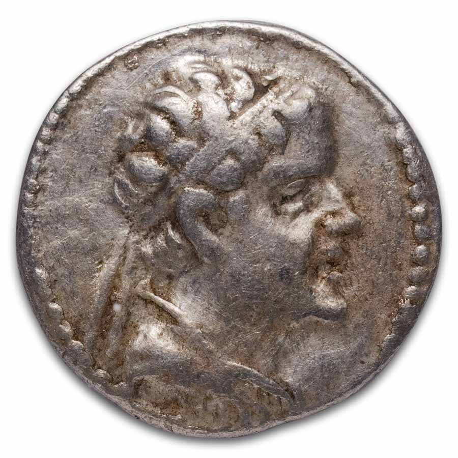 Kingdom of Bactria AR Obol Eukratides I (170-145 BC) VF NGC