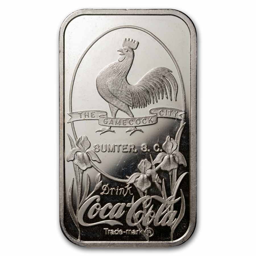 1 oz Silver Bar - Coca Cola (Sumter, SC)