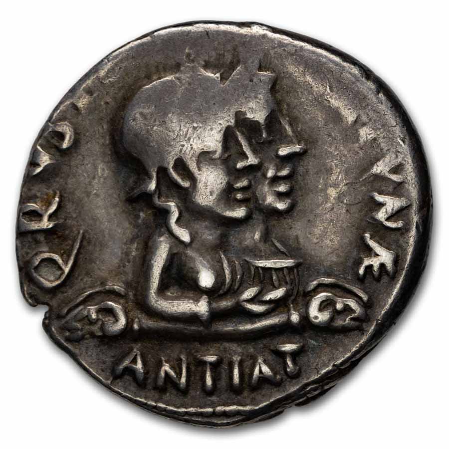 Roman Empire AR Denarius Augustus (27 BC-14 AD) Ch VF (RIC 322)