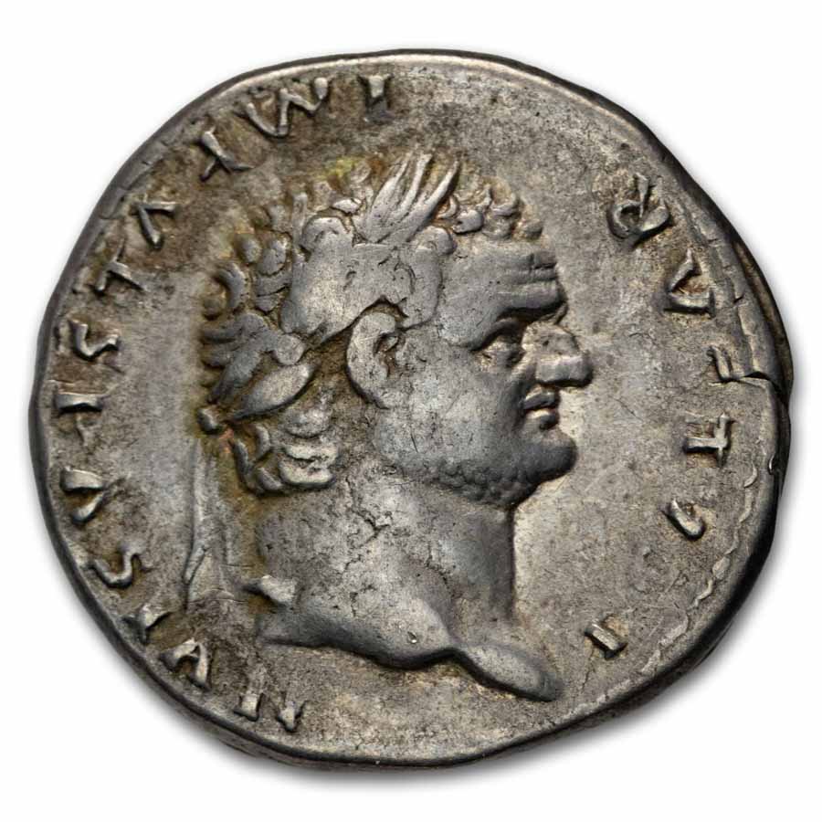 Roman Empire AR Denarius Titus (76 AD) VF (RIC 863)